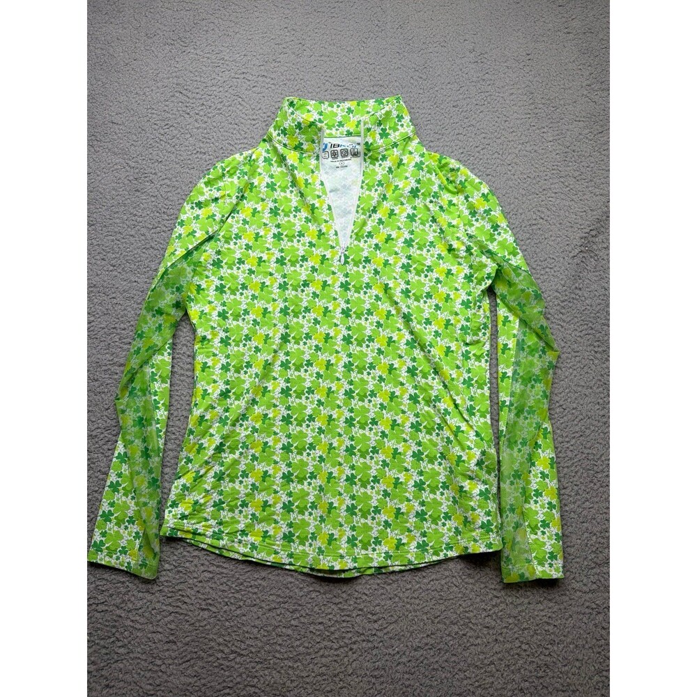 IBKUL shamrock print pullover sz S EUC golf pickleball tennis
